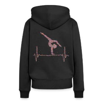 Gymnastique Heartbeat Gymnastique Gymnastique - Sweat à capuche Premium bio Femme - noir - Dos - Julia (174cm)