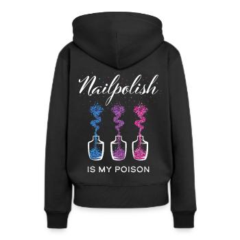 Nail Polish Nail Art Cosmetics Nail Design - Women’s Premium Organic Hoodie - black - Back - Julia (174cm)