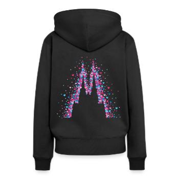 Cathédrale de Cologne Carnaval de Cologne Carnaval de Cologne - Sweat à capuche Premium bio Femme - noir - Dos - Julia (174cm)