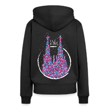 Cologne Real Carnaval de Cologne Carnaval - Sweat à capuche Premium bio Femme - noir - Dos - Julia (174cm)