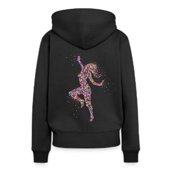 Tanzen Fitness Workout Geschenk - Frauen Premium Bio Hoodie - Schwarz - Hinten - Julia (174cm)