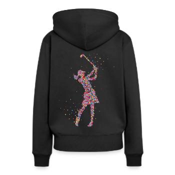 Golf Golfer Golf Course - Women’s Premium Organic Hoodie - black - Back - Julia (174cm)