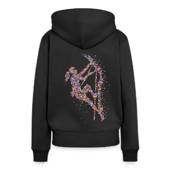 Escalade Bloc Grimpeurs Mur d’escalade - Sweat à capuche Premium bio Femme - noir - Dos - Julia (174cm)