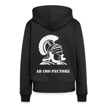 Empire romain - Sweat à capuche Premium bio Femme - noir - Dos - Julia (174cm)