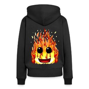 Feu Chaleur Flammes Inferno Face Incendie Professions - Sweat à capuche Premium bio Femme - noir - Dos - Julia (174cm)