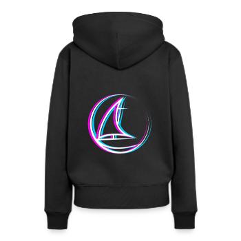Segel Saison - Segelboot - Frauen Premium Bio Hoodie - Schwarz - Hinten - Julia (174cm)