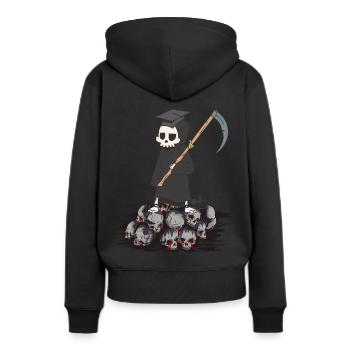 Horror Sense Master Grim Reaper Mort Halloween - Sweat à capuche Premium bio Femme - noir - Dos - Julia (174cm)