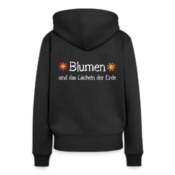 Garten Gärtner Gärtnerin Blumenbeet - Frauen Premium Bio Hoodie - Schwarz - Hinten - Julia (174cm)
