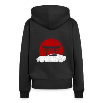Sportwagen Automobile Besitzer Luxuskarosse - Frauen Premium Bio Hoodie - Schwarz - Hinten - Julia (174cm)