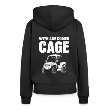 Avec Age vient Cage SXS UTV - Sweat à capuche Premium bio Femme - noir - Dos - Julia (174cm)