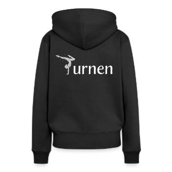 Gymnaste Gymnastique Gymnastique Gymnastique Gymnastique - Sweat à capuche Premium bio Femme - noir - Dos - Julia (174cm)