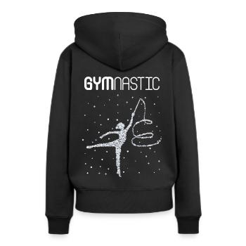 Rhytmische Gymnastik Turnen Bodenturnen - Frauen Premium Bio Hoodie - Schwarz - Hinten - Julia (174cm)