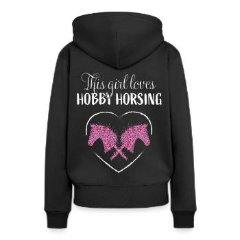 Hobby Horsing Hobbyhorse Hobby horse - Women’s Premium Organic Hoodie - black - Back - Julia (174cm)