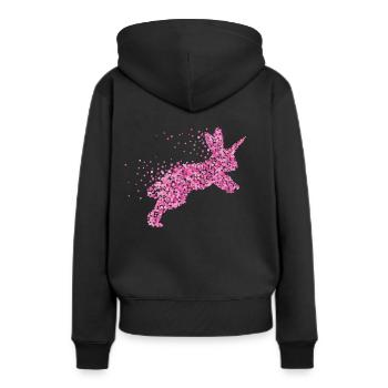 Rabbit Unicorn Rabbit Dwarf Rabbit - Women’s Premium Organic Hoodie - black - Back - Julia (174cm)