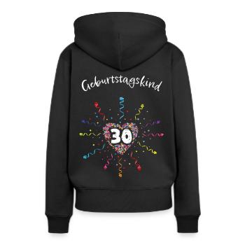 30. Geburtstag Geburtstagskind 30er - Frauen Premium Bio Hoodie - Schwarz - Hinten - Julia (174cm)
