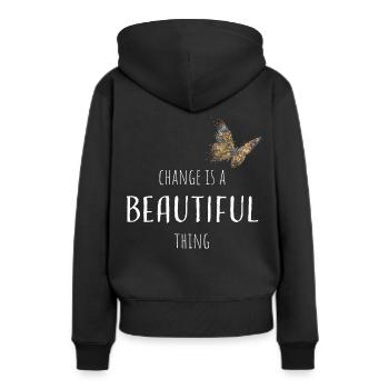 Butterfly Butterflies Gardening - Women’s Premium Organic Hoodie - black - Back - Julia (174cm)