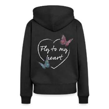 Butterfly Flower Shop Nursery - Women’s Premium Organic Hoodie - black - Back - Julia (174cm)