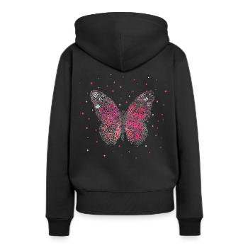 Butterfly Butterflies Florist - Women’s Premium Organic Hoodie - black - Back - Julia (174cm)