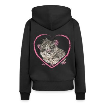 Cochon d’Inde Rongeurs cochons d’Inde - Sweat à capuche Premium bio Femme - noir - Dos - Julia (174cm)