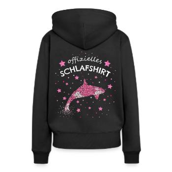 Offizielles Schlafshirt Orka Killerwal - Frauen Premium Bio Hoodie - Schwarz - Hinten - Julia (174cm)