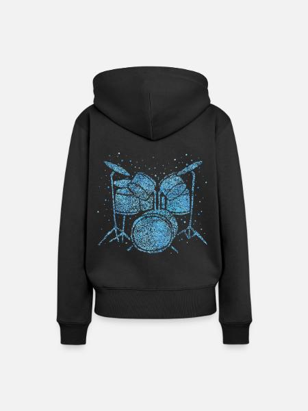 Schlagzeug Schalgzeuger Drummer Snare - Frauen Premium Bio Hoodie - Schwarz