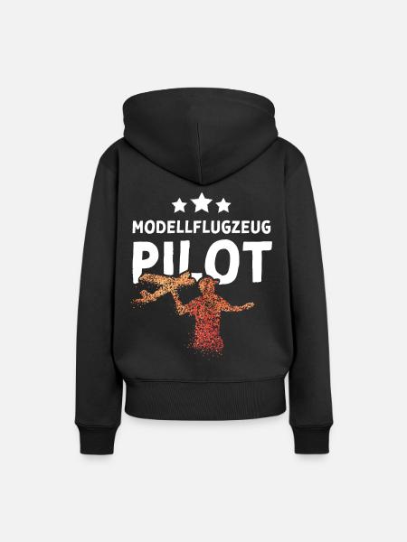 Modellflugzeug Pilot Modellfliegen - Frauen Premium Bio Hoodie - Schwarz