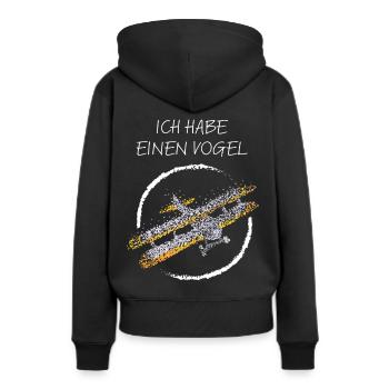 Modellflieger Modellbau Modellbauer - Frauen Premium Bio Hoodie - Schwarz - Hinten - Julia (174cm)
