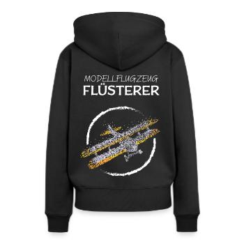 Modellbau Modellbauer Modellflugzeuge - Frauen Premium Bio Hoodie - Schwarz - Hinten - Julia (174cm)