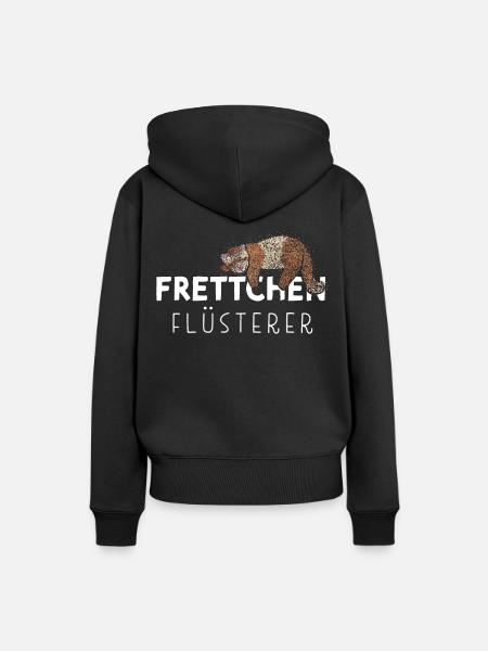 Frettchen Flüsterer Otter Fischoffer - Frauen Premium Bio Hoodie - Schwarz