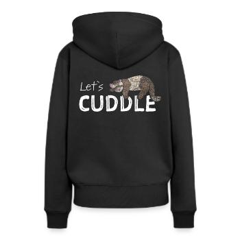 Ferret Ferret Otter Cuddly Shirt - Women’s Premium Organic Hoodie - black - Back - Julia (174cm)