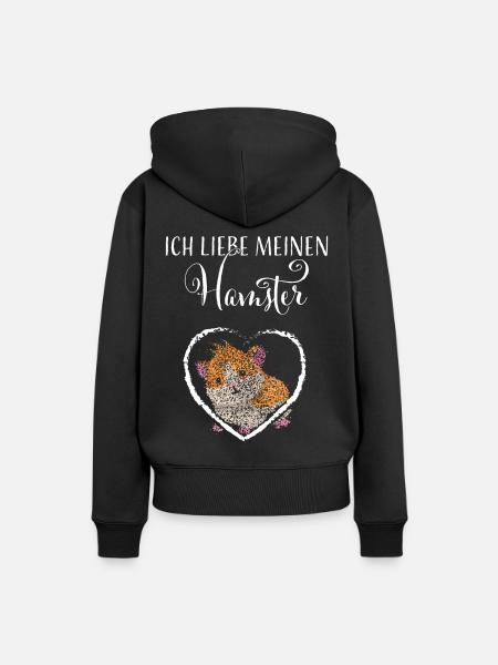 Hamsterliebe Hamster Goldhamster - Frauen Premium Bio Hoodie - Schwarz
