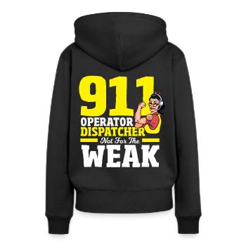 Notruf Disponent Notfall Ersthelfer Dispon - Frauen Premium Bio Hoodie - Schwarz - Hinten - Julia (174cm)