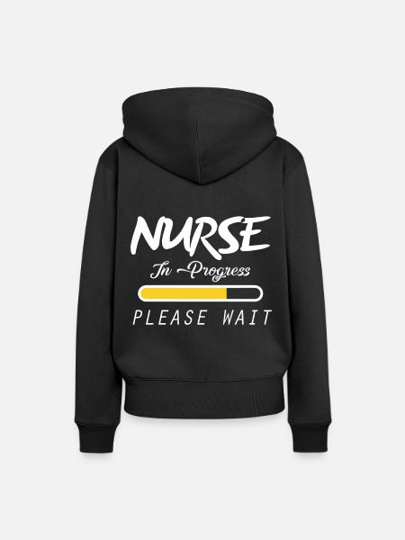 Krankenschwester kommt Krankenhaus Unfall Arzt - Frauen Premium Bio Hoodie - Schwarz