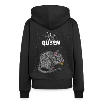 Rat Queen Rat Owner Rat Lover - Women’s Premium Organic Hoodie - black - Back - Julia (174cm)