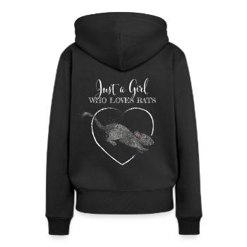 Love Rats Rat Owner Rat Lover - Women’s Premium Organic Hoodie - black - Back - Julia (174cm)