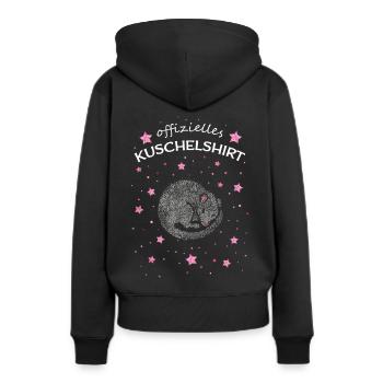 Kuschelshirt Ratte Rattenliebhaber Haustiere - Frauen Premium Bio Hoodie - Schwarz - Hinten - Julia (174cm)
