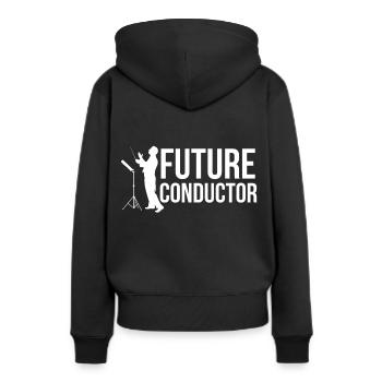 Direction d’orchestre du futur chef d’orchestre - Sweat à capuche Premium bio Femme - noir - Dos - Julia (174cm)