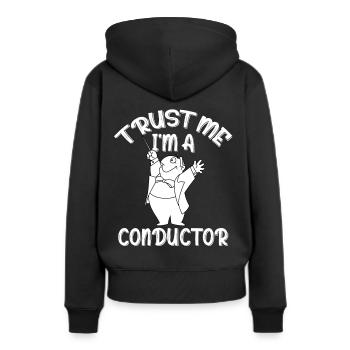 Chef d’orchestre dirigeant l’Orchestre de concert - Sweat à capuche Premium bio Femme - noir - Dos - Julia (174cm)