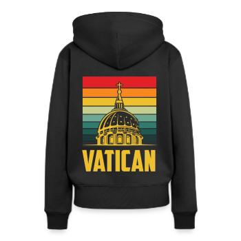Leadership de l’Église du Vatican Italie Rome - Sweat à capuche Premium bio Femme - noir - Dos - Julia (174cm)