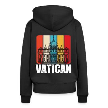 Église du Vatican Italie Rome - Sweat à capuche Premium bio Femme - noir - Dos - Julia (174cm)