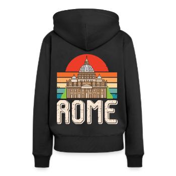 Rom Vatikan Italien Römer Sunrise italienisch - Frauen Premium Bio Hoodie - Schwarz - Hinten - Julia (174cm)