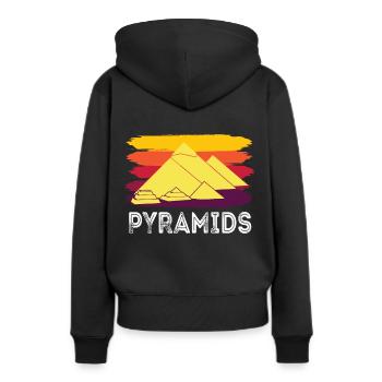 Pyramide de Gizeh Egypte Sphinx Anubis - Sweat à capuche Premium bio Femme - noir - Dos - Julia (174cm)