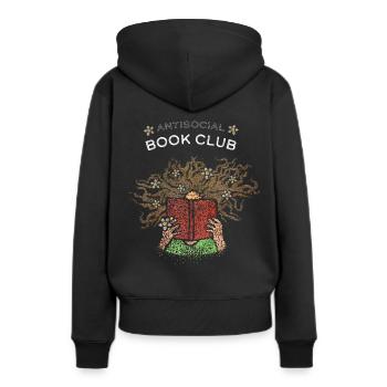 Club de lecture Littérature Rat de bibliothèque Rat de bibliothèque Rat de bibliothèque Rat de bibliothèque - Sweat à capuche Premium bio Femme - noir - Dos - Julia (174cm)
