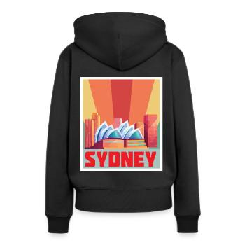 Sydney Opernhaus Sinfonie Australien Konzert - Frauen Premium Bio Hoodie - Schwarz - Hinten - Julia (174cm)