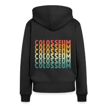 Colisée de Rome en Italie - Sweat à capuche Premium bio Femme - noir - Dos - Julia (174cm)