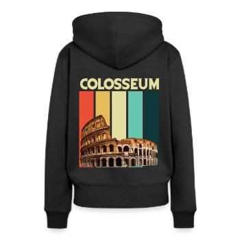 Colosseum Gladiator Arena Duel romain - Sweat à capuche Premium bio Femme - noir - Dos - Julia (174cm)