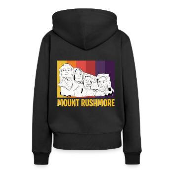 Mount Rushmore Amerika Präsidenten Denkmal - Frauen Premium Bio Hoodie - Schwarz - Hinten - Julia (174cm)