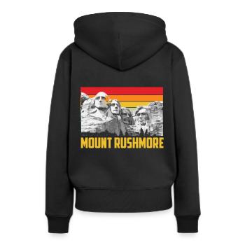 Mount Rushmore South Dakota Lincoln Denkmal - Frauen Premium Bio Hoodie - Schwarz - Hinten - Julia (174cm)
