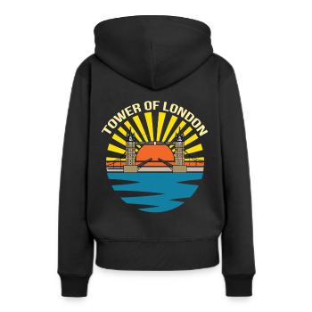 Angleterre Thames Tower Bridge Westminster - Sweat à capuche Premium bio Femme - noir - Dos - Julia (174cm)