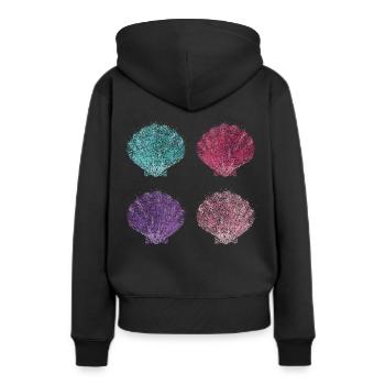 Muschel Meerjungfrauen Meer Strand Urlaub Geschenk - Frauen Premium Bio Hoodie - Schwarz - Hinten - Julia (174cm)
